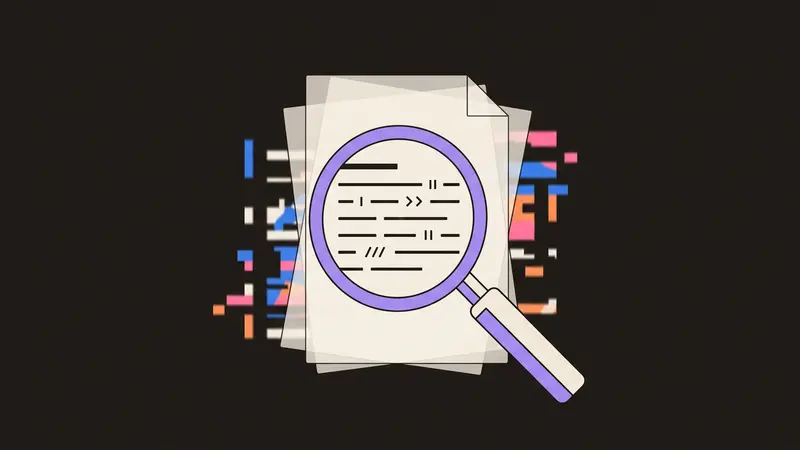 A magnifying glass focuses on digital pages, distinguishing clear text from blurry, corrupted AI-generated content.